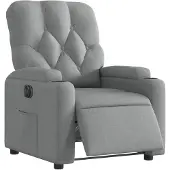 vidaXL Fauteuil elektrisch verstelbaar stof lichtgrijs
