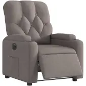 vidaXL Fauteuil verstelbaar elektrisch stof taupe
