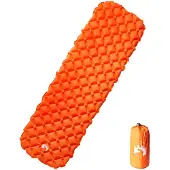vidaXL Kampeermatras opblaasbaar 190x58x6 cm 1-persoons oranje