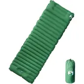 vidaXL Kampeermatras met kussen zelfopblazend 1-persoons groen
