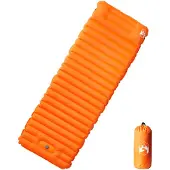 vidaXL Kampeermatras met kussen zelfopblazend 1-persoons oranje