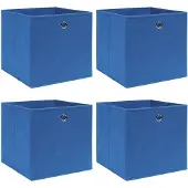vidaXL Opbergboxen 4 st 32x32x32 cm stof blauw