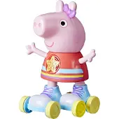 Pipsa Possu Rolschaatsplezier met Peppa, rolschaatspop (28 cm), met lichtjes, spraak en muziek