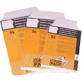 Cleverpack - Envelop A5 176x250mm karton wit 5 stuks | Pak a 5 stuk | 4 stuks