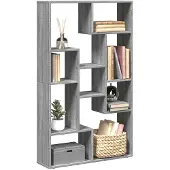 vidaXL Boekenkast 72x20x120,5 cm bewerkt hout grijs sonoma eikenkleurig