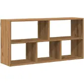 vidaXL Wandschap 100x25x50 cm bewerkt hout artisanaal eikenkleurig