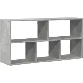 vidaXL Wandschap 100x25x50 cm bewerkt hout betongrijs