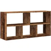 vidaXL Wandschap 100x25x50 cm bewerkt hout oud houtkleurig