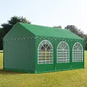 TOOLPORT Partytent 3x6 m, PVC 800, met Grondframe, donkergroen