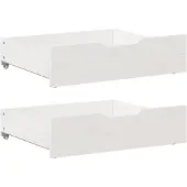 vidaXL Bedlades 2 st 65x55x17 cm massief grenenhout wit