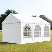 TOOLPORT Partytent 3x6 m, PVC 800, met Grondframe, wit