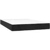 vidaXL Pocketveringmatras medium 120x220x20 cm fluweel zwart