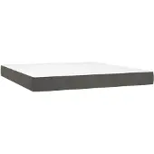 vidaXL Pocketveringmatras medium 160x220x20 cm fluweel donkergrijs
