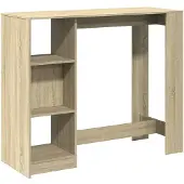 vidaXL Bartafel met schap 124x46x103,5 cm hout sonoma eikenkleur