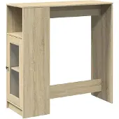 vidaXL Bartafel met rekken 101x40x103,5 cm hout sonoma eikenkleur