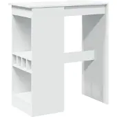 vidaXL Bartafel met rekken 90x47,5x103,5 cm bewerkt hout wit