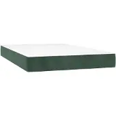 vidaXL Pocketveringmatras medium 120x220x20 cm fluweel donkergroen