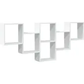 vidaXL Wandschap 159x18x66 cm bewerkt hout wit