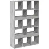 vidaXL kamerscherm 100x33x156,5 cm bewerkt hout betongrijs