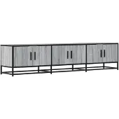 vidaXL Tv-meubel 180x35x41 cm bewerkt hout grijs sonoma eikenkleurig