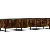 vidaXL Tv-meubel 180x35x41 cm bewerkt hout gerookt eikenkleurig