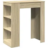 vidaXL Bartafel met rekken 95x47x103,5 cm hout sonoma eikenkleur