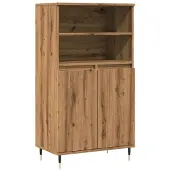 vidaXL Hoge kast 60x36x110 cm bewerkt hout artisanaal eikenkleurig