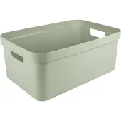Sunware opbergbox Sigma - kunststof - 45 liter - lichtgroen - opberg dozen/bakken - opbergers - 39 x 59 x 24 cm
