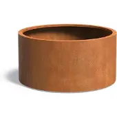 HetTuinstel.nl Cortenstaal plantenbak Ø120x60cm - Met wielen