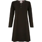 Irresistible Dames Nachthemd - Polo Sluiting - Donker Bruin - Maat M