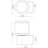 Molto Luce Wandlamp buiten Lanu Flat, dimbaar, chroom / zilver, Aluminium, Modern, Wandlamp buiten