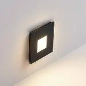 Molto Luce LED inbouwlamp Wand R68 Glas IP44 SQ, zwart Wall 68R, dimbaar, zwart, Hal, Aluminium, Modern, Wandlamp buiten