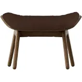 UMAGE The Reader Ottoman Dark oak | Teddy brown - Teddy bear fabric