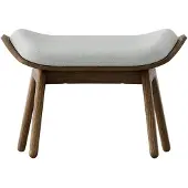 UMAGE The Reader Ottoman Dark oak | Sterling - Textile