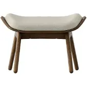 UMAGE The Reader Ottoman Dark oak | White sands - Textile