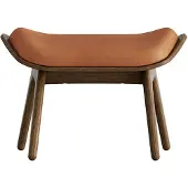 UMAGE The Reader Ottoman Dark oak | Dunes rust - Leather