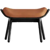 UMAGE The Reader Ottoman black oak | Dunes rust - Leather