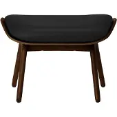UMAGE The Reader Ottoman black oak | Black - Leather