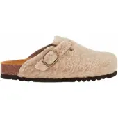 Scholl Klomp Women Fae New Synthetic Shearling Taupe-Schoenmaat 35