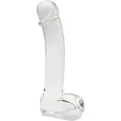 Kiotos - Gladde Glazen Dildo 17 x 3 cm - Transparant