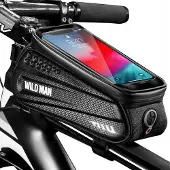 Wild Man Waterdichte Fietstas Frame met Telefoonhouder - 1L