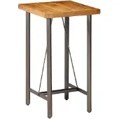 vidaXL Bartafel 60x60x107 cm massief gerecycled teakhout