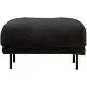 Bronx71 Hocker Denver velvet zwart.