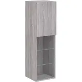 vidaXL Tv-meubel met LED-verlichting 30,5x30x102 cm grijs sonoma eiken