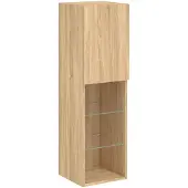vidaXL Tv-meubel met LED-verlichting 30,5x30x102 cm sonoma eikenkleur