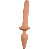 Strap-On-Me Switch Realistic L - 2-in-1 siliconen dildo (huidkleur)