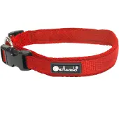 Petlando Hondenhalsband Mesh Rood - Klikhalsband - M 45-50x3.5 Cm