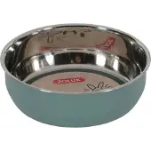 Zolux Ehop Voerbak Inox Groen&Metallic - Voer/Waterbak - Ø13x4 cm