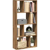 vidaXL Boekenkast 60x20x120,5 cm bewerkt hout artisanaal eikenkleurig