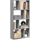 vidaXL Boekenkast 60x20x120,5 cm bewerkt hout grijs sonoma eikenkleurig